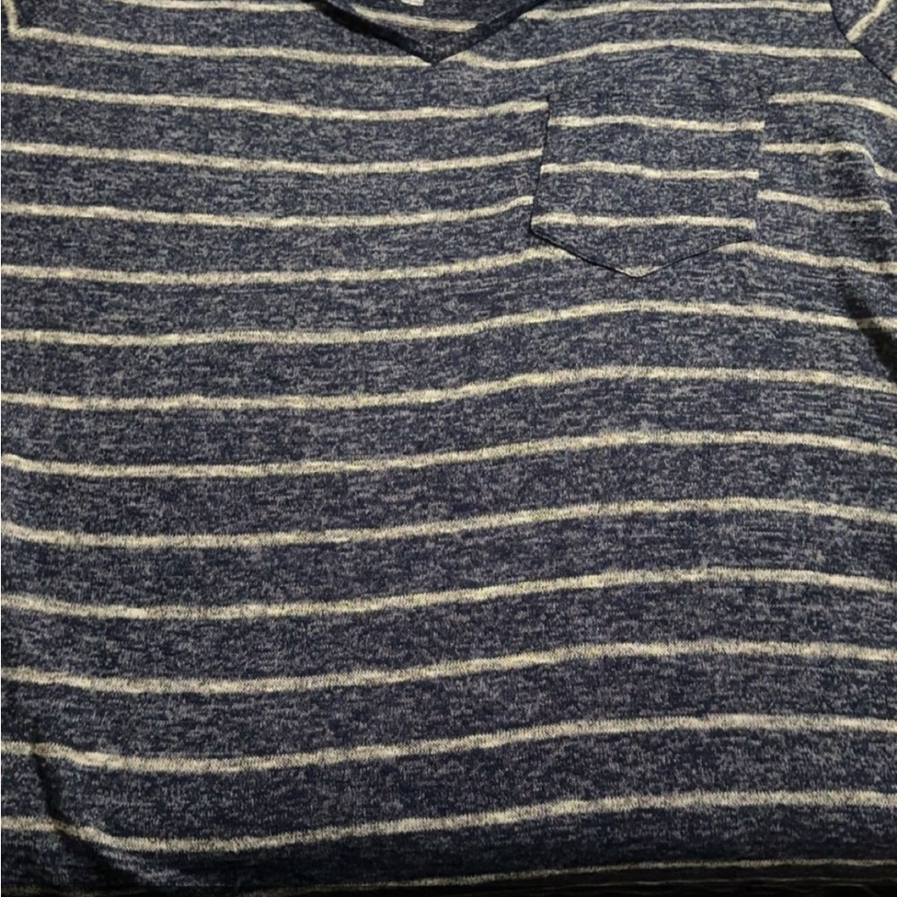 Maurices Navy and White Striped Women's Top